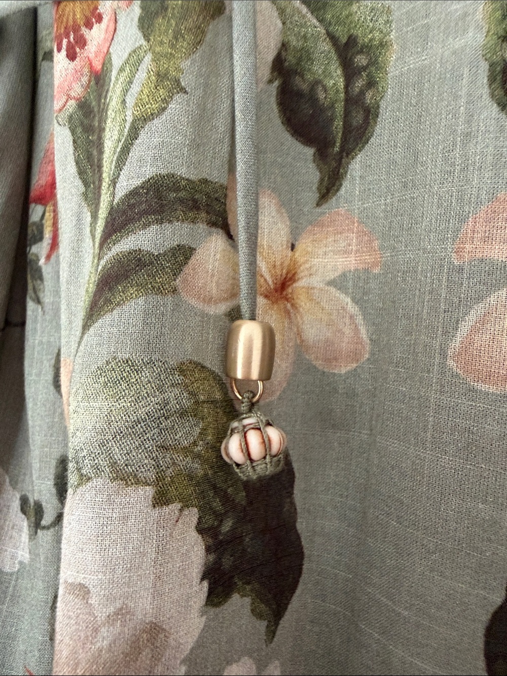 Zimmermann Boho Floral Dress in Sage Green - Picture 3 of 12